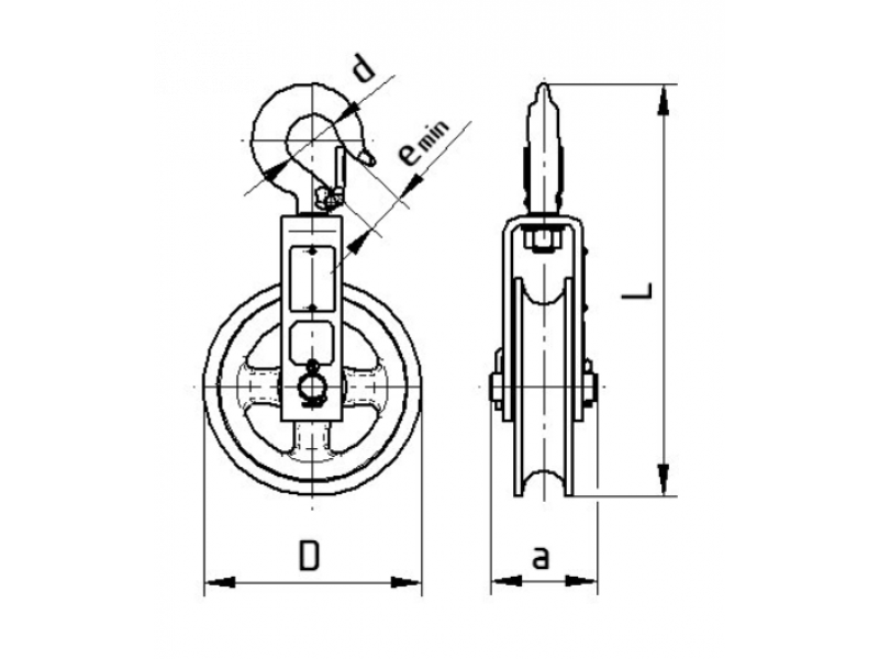 Блок монтажный Z500 0,5т с крюком (Чехия)