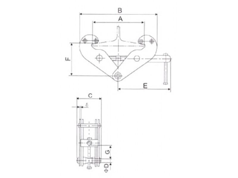 Захват струбцина LJ-Q-10 10,0т (Китай)