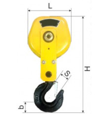 Крюковая подвеска двурольная к тали CD1 10т