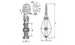 Блок с ушком HQLK 1-8 (1 ролик, 8т)