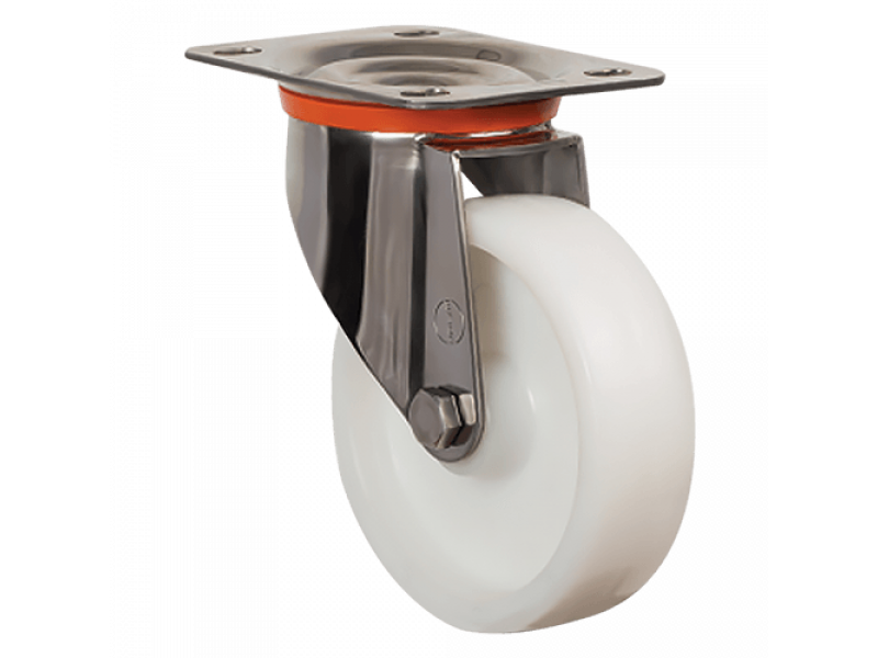 Колесо большегрузное нейлоновое EZ01 HKZ 125 (INOX)