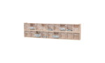 Короб откидной Стелла-техник F-600-9-B, 600х68х78 мм, 9 ячеек, бежевый, прозрачный